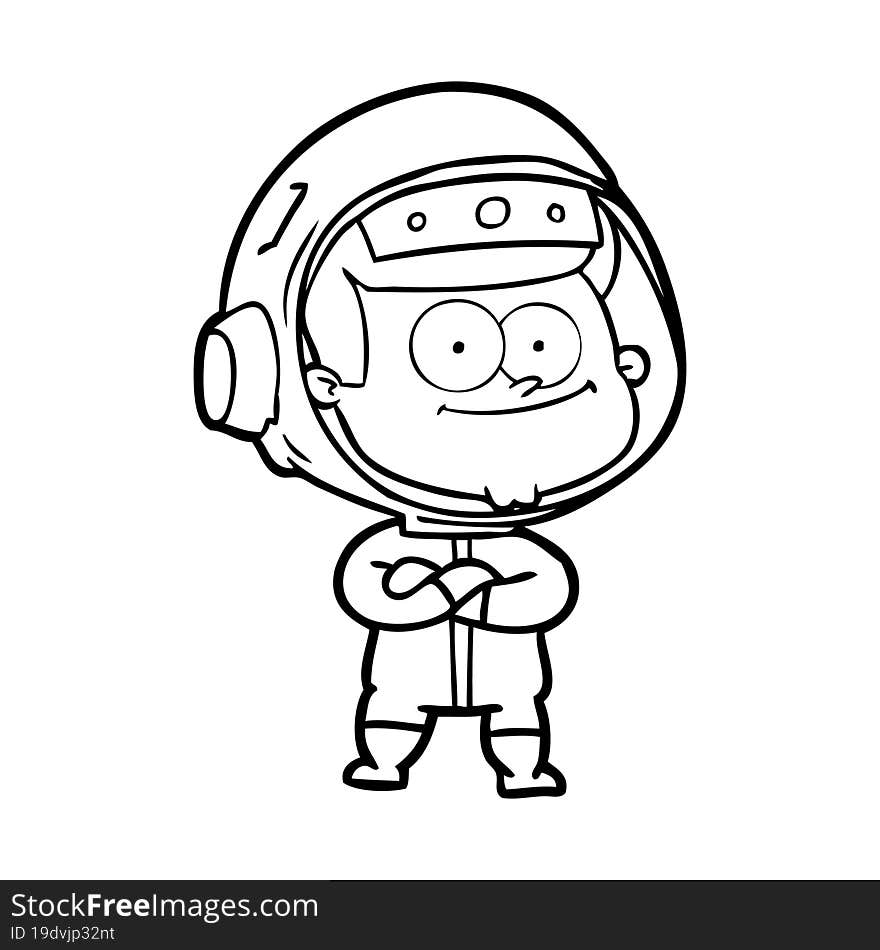 happy astronaut cartoon. happy astronaut cartoon