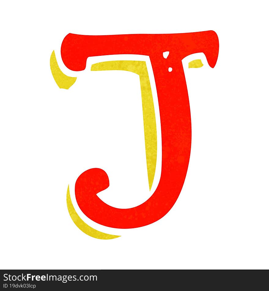 Cartoon Letter J