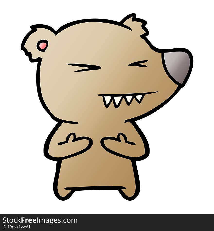 angry bear cartoon. angry bear cartoon