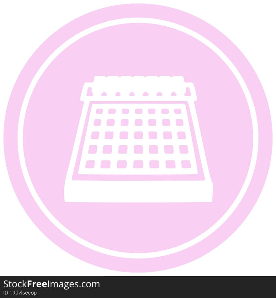 monthly calendar circular icon