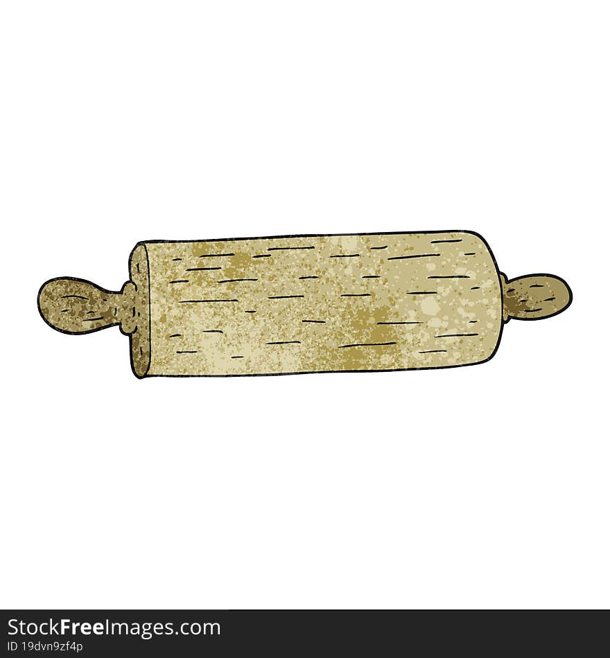 textured cartoon rolling pin