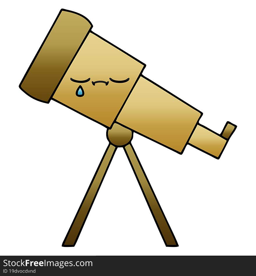 gradient shaded cartoon telescope