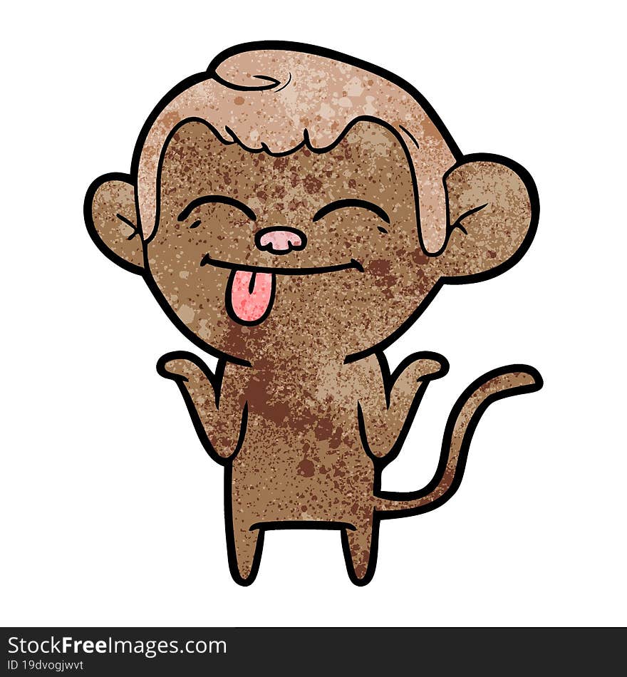 funny cartoon monkey. funny cartoon monkey