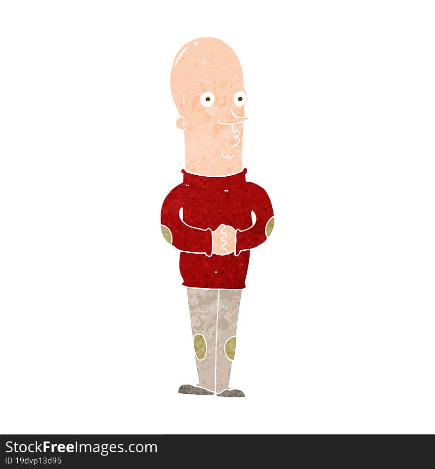 Cartoon Funny Bald Man