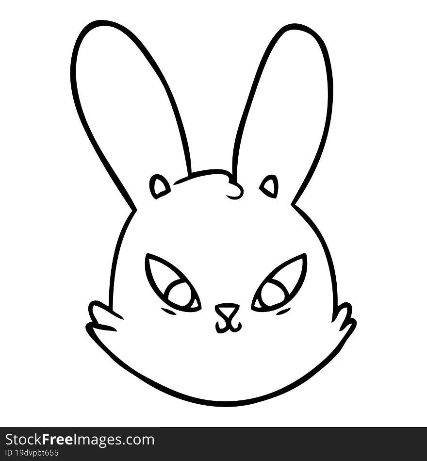 cartoon bunny face. cartoon bunny face