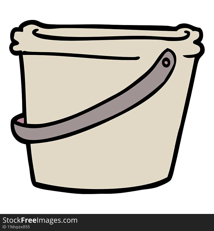 Cartoon Doodle Bucket