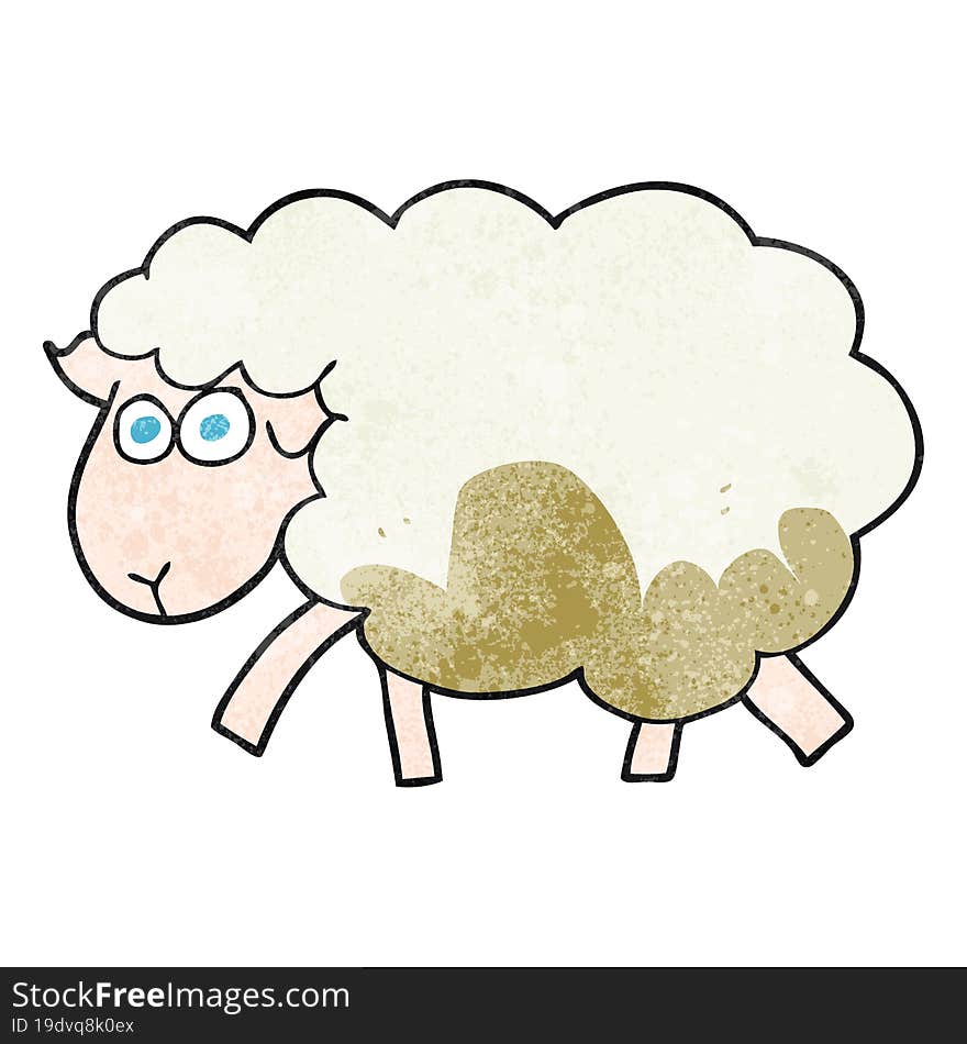 textured cartoon muddy sheep