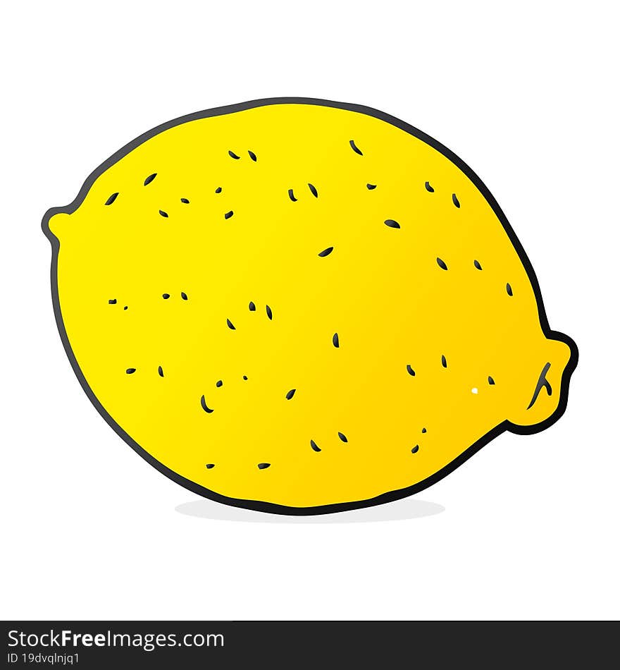 freehand drawn cartoon lemon