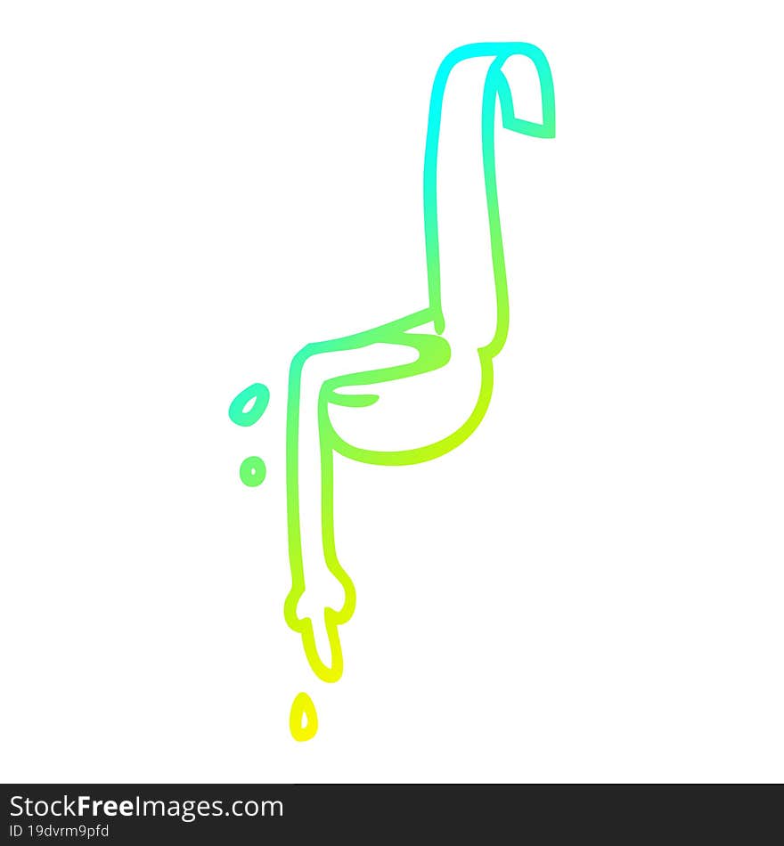 cold gradient line drawing cartoon ladle of food