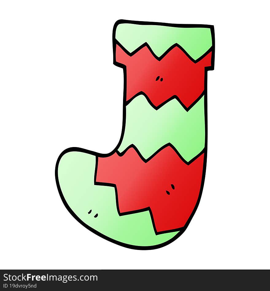 cartoon doodle christmas stocking