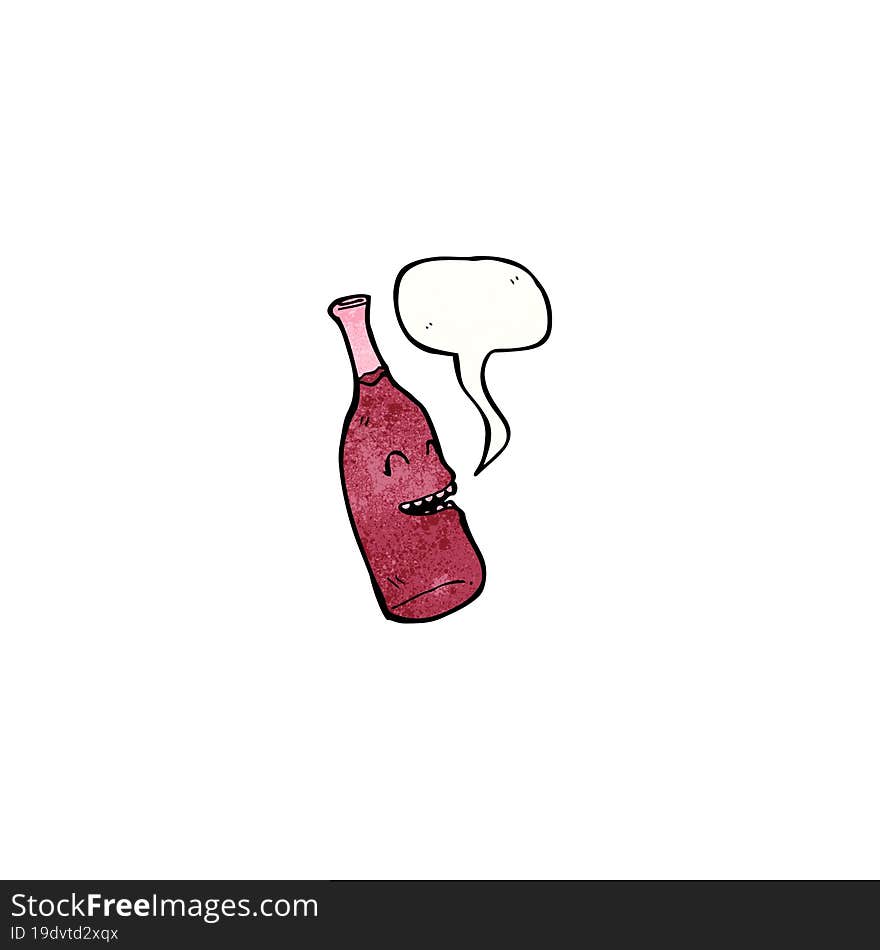 Cartoon Wine Bottle With Face