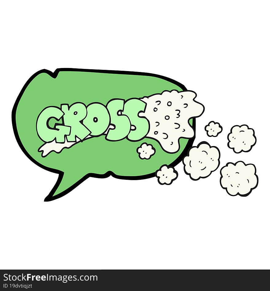 gross speech bubble cartoon