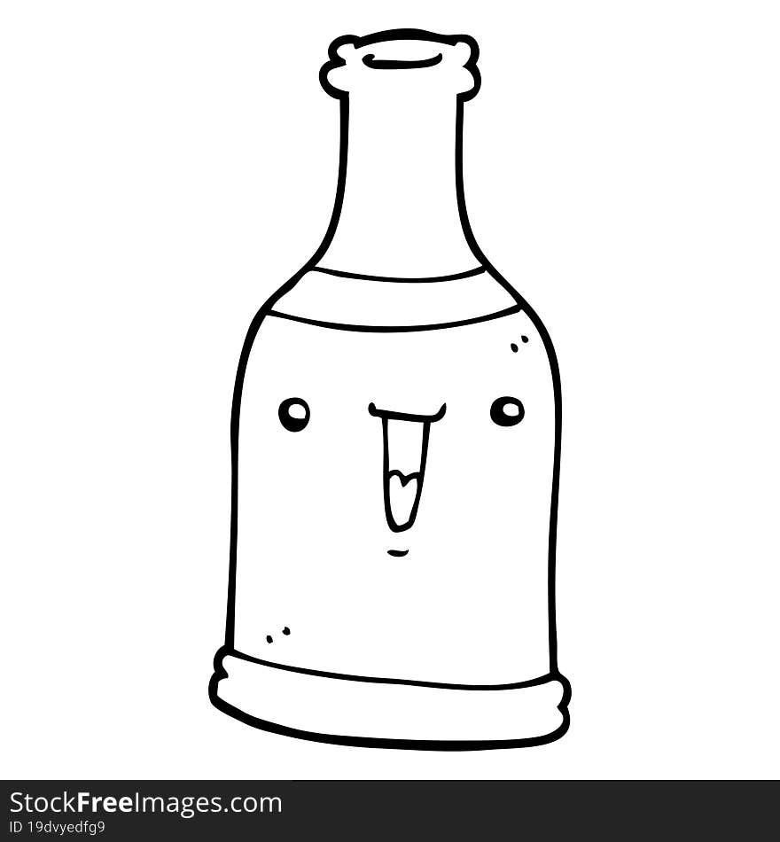 cartoon beer bottle