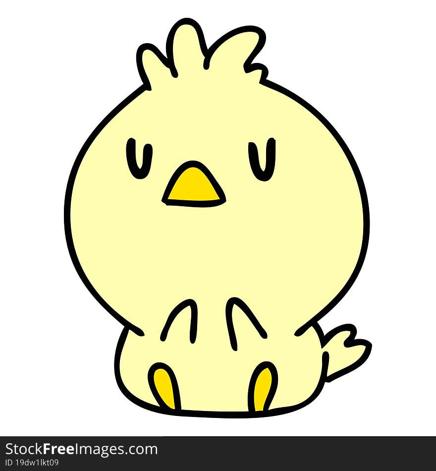 cartoon of a cute little bird