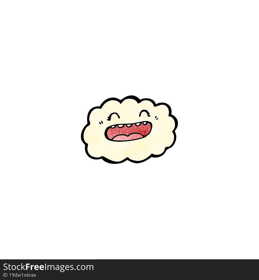 happy cartoon cloud