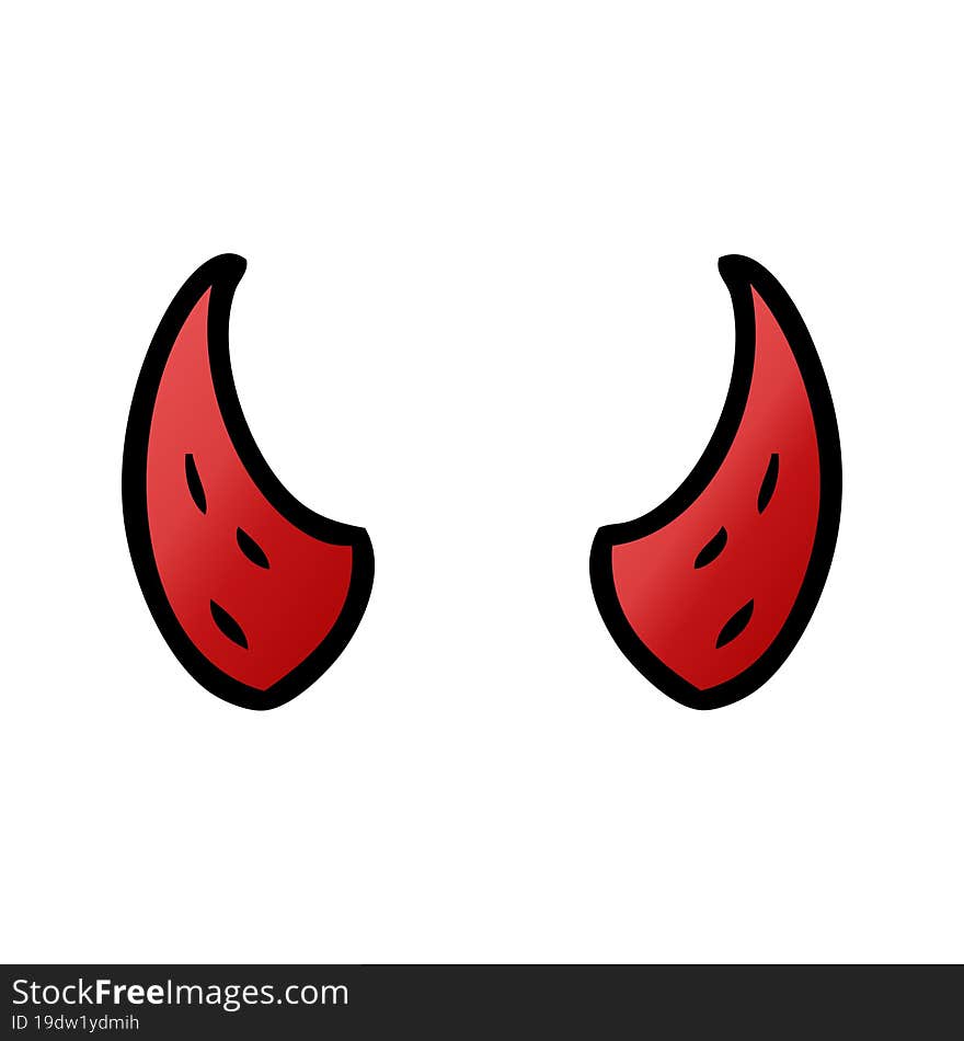 cartoon devil horns. cartoon devil horns