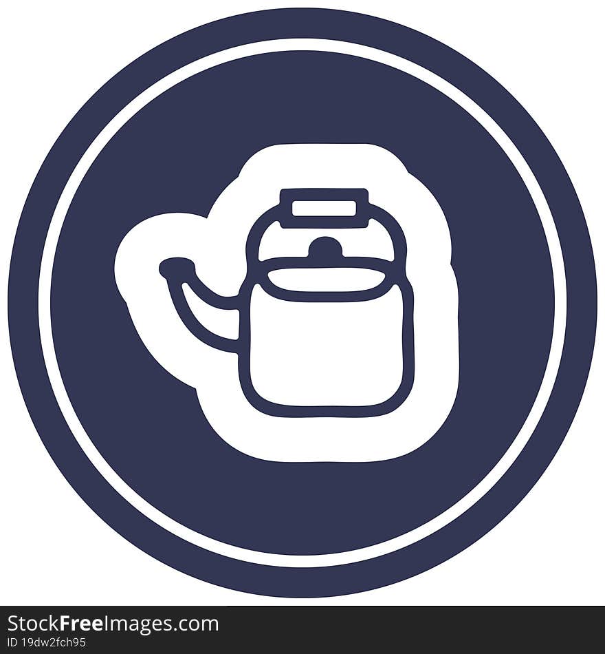 kitchen kettle circular icon