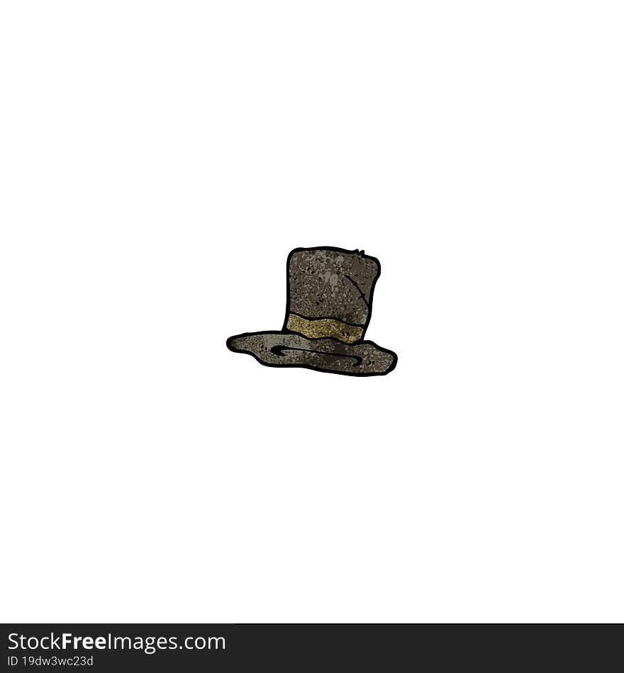 cartoon old top hat