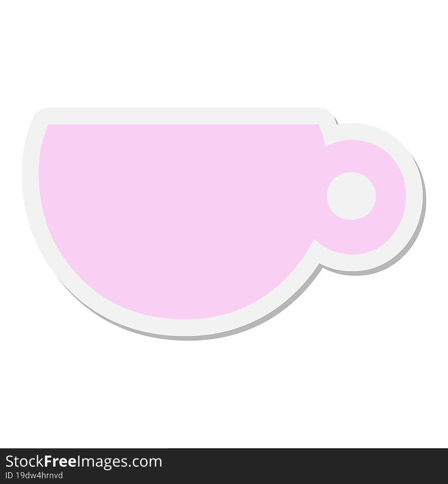 coffee or tea cup sticker