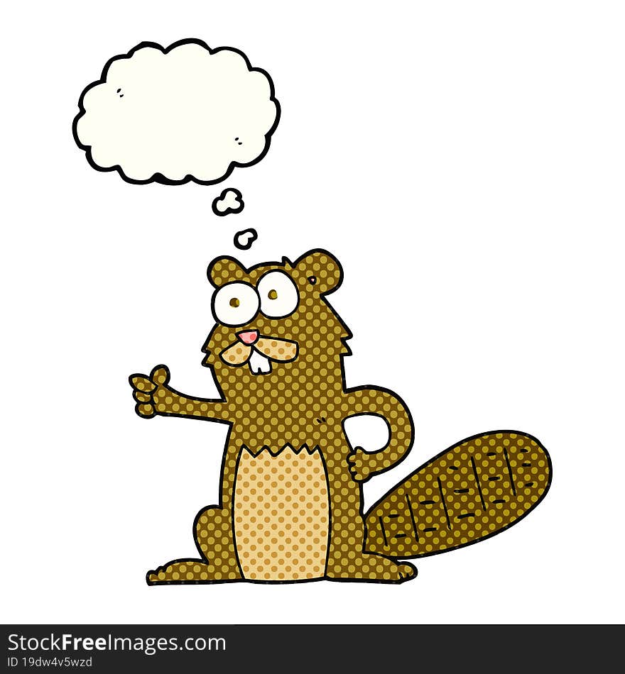 thought bubble cartoon beaver