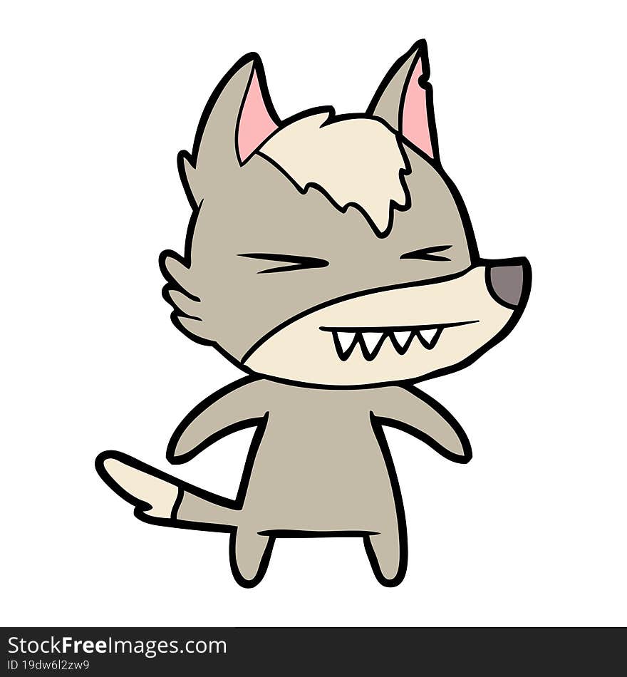 angry wolf cartoon. angry wolf cartoon