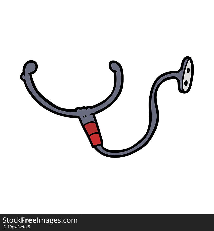 cartoon stethoscope. cartoon stethoscope