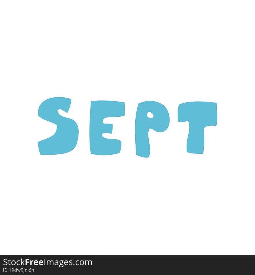 cartoon doodle month of september
