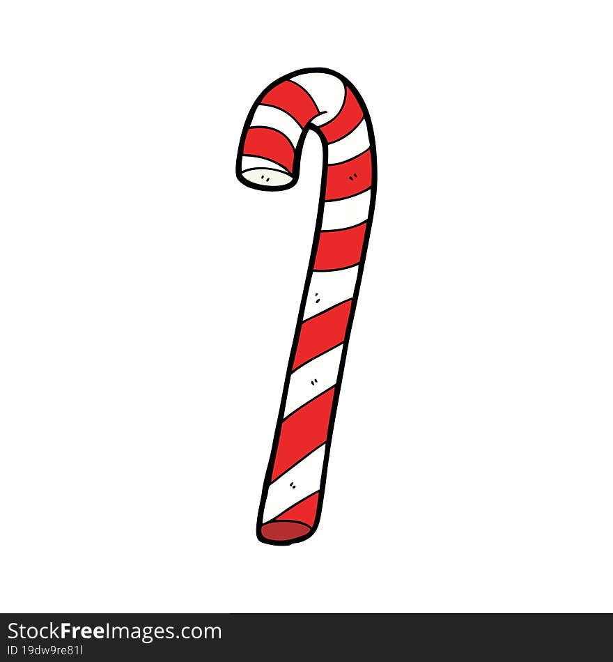 cartoon candy cane