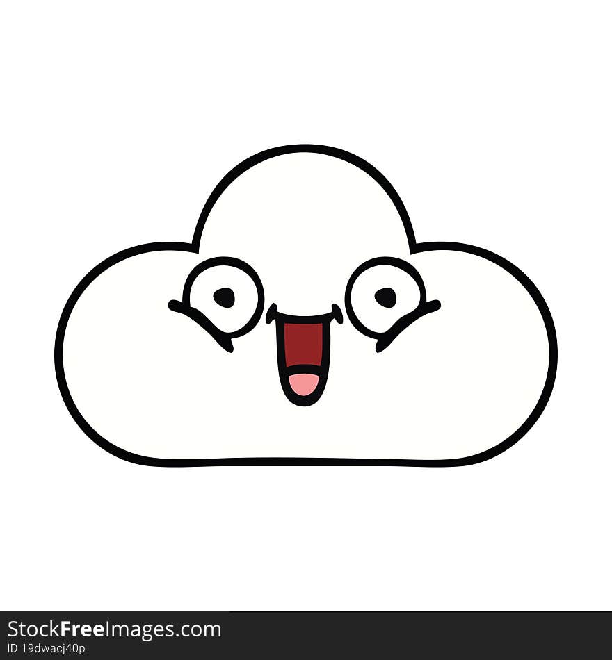 Cute Cartoon White Cloud