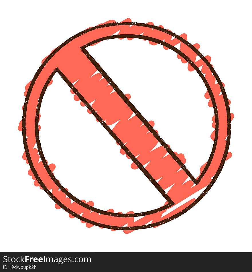 Ban Symbol Chalk Drawing