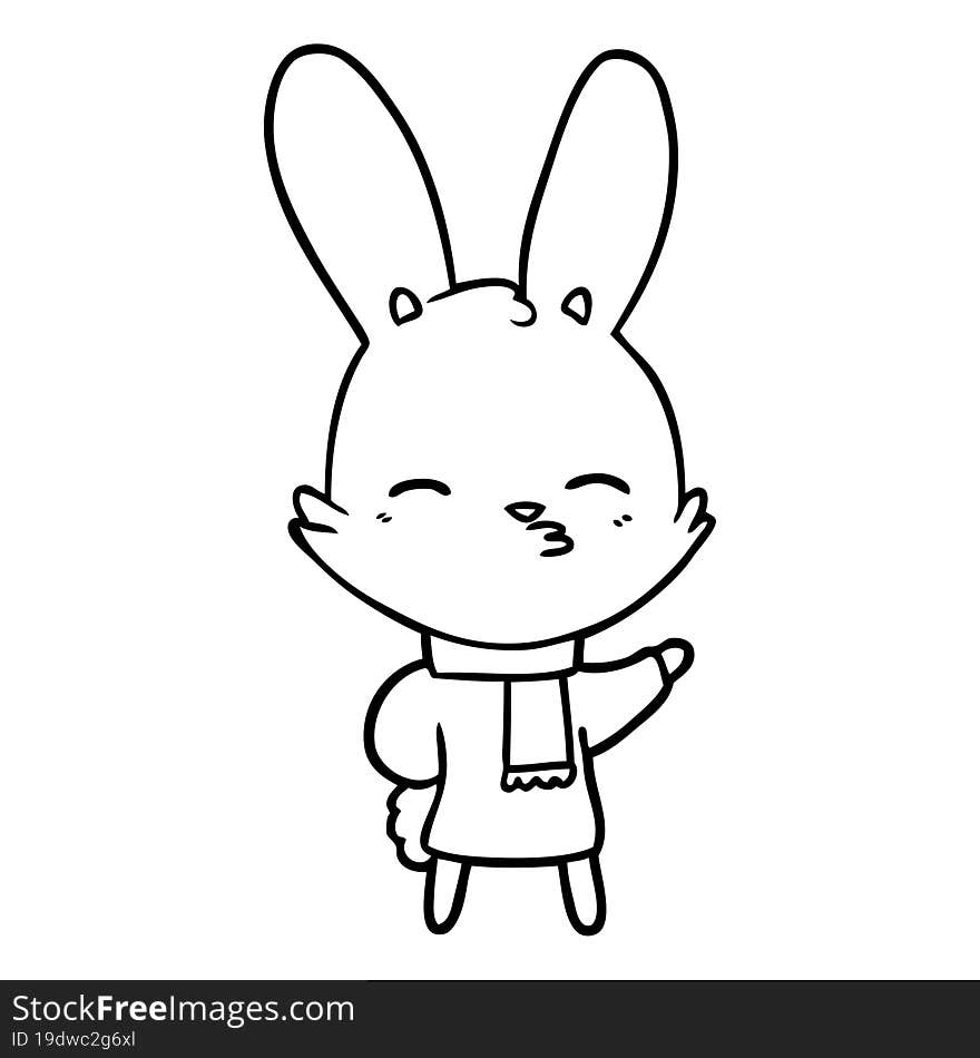 curious bunny cartoon. curious bunny cartoon