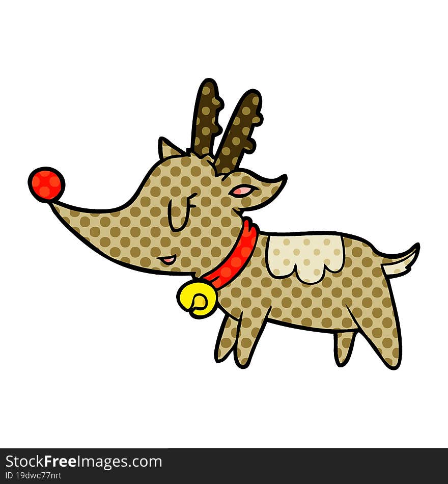 cartoon christmas reindeer. cartoon christmas reindeer