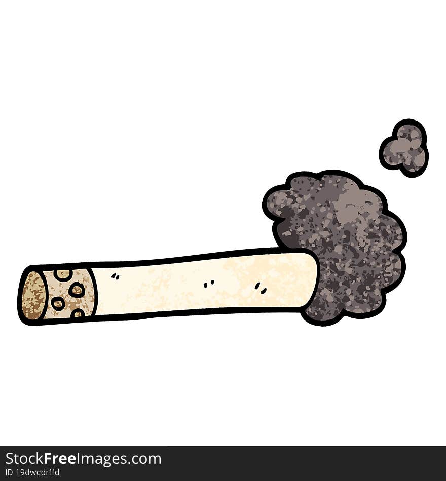 Grunge Textured Illustration Cartoon Cigarette