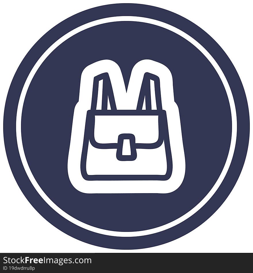 school satchel circular icon