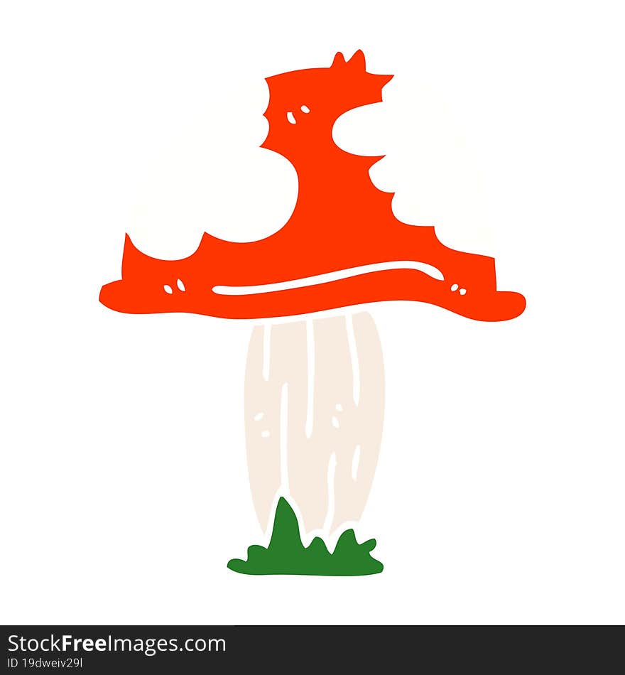 cartoon doodle poisonous toadstool