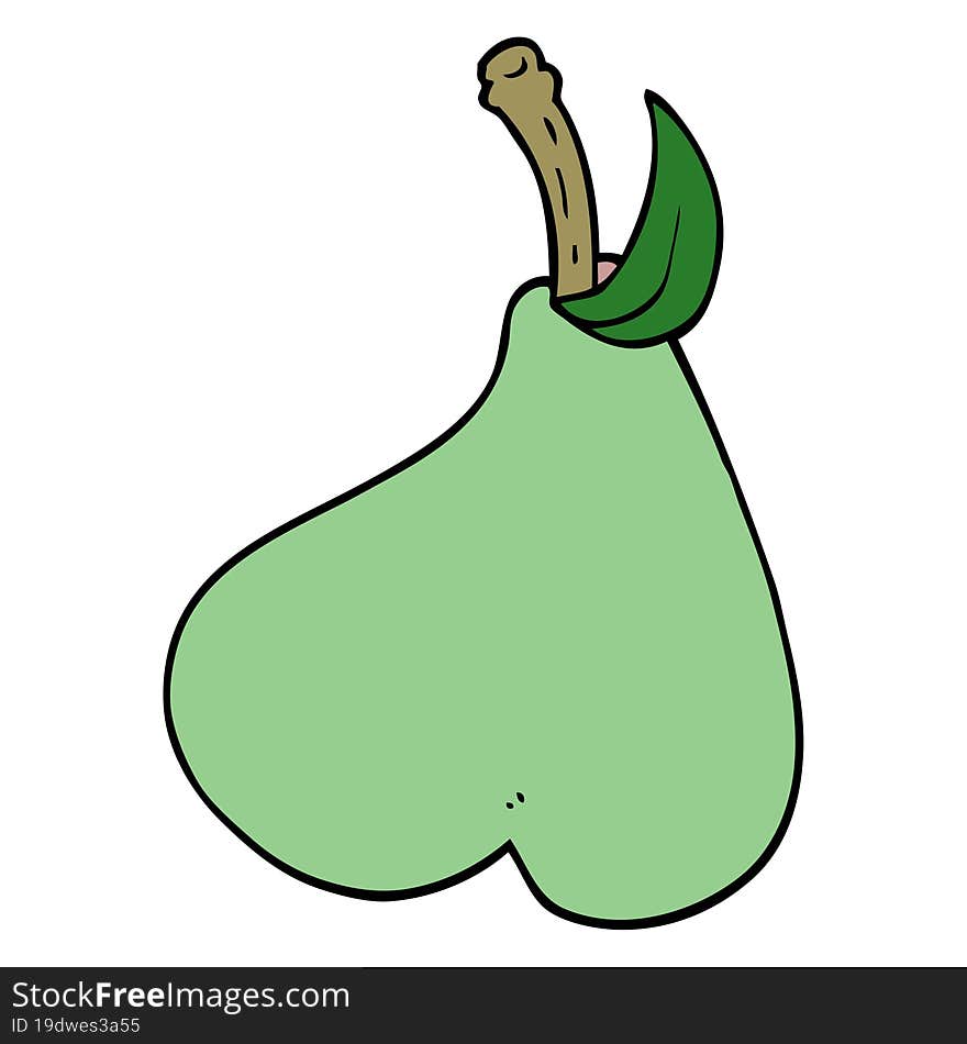 cartoon doodle healthy pear