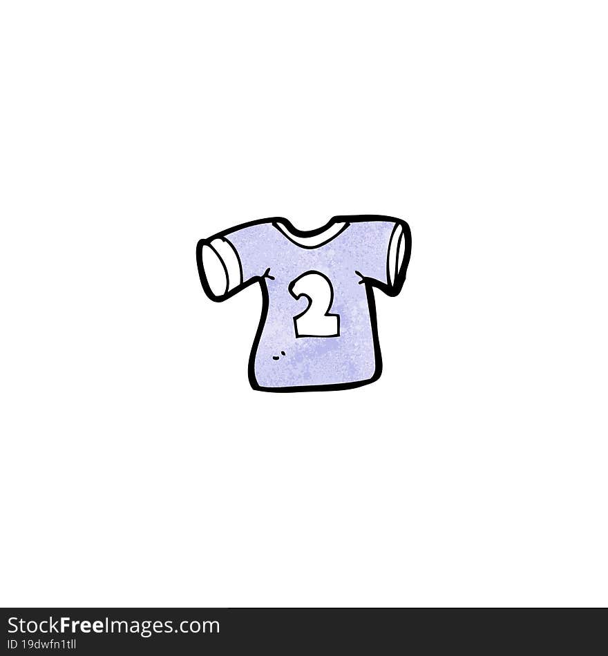 Cartoon Sports Shirt With Number Two