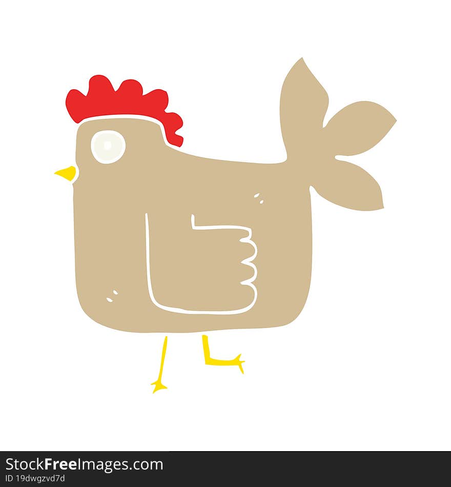 flat color style cartoon chicken