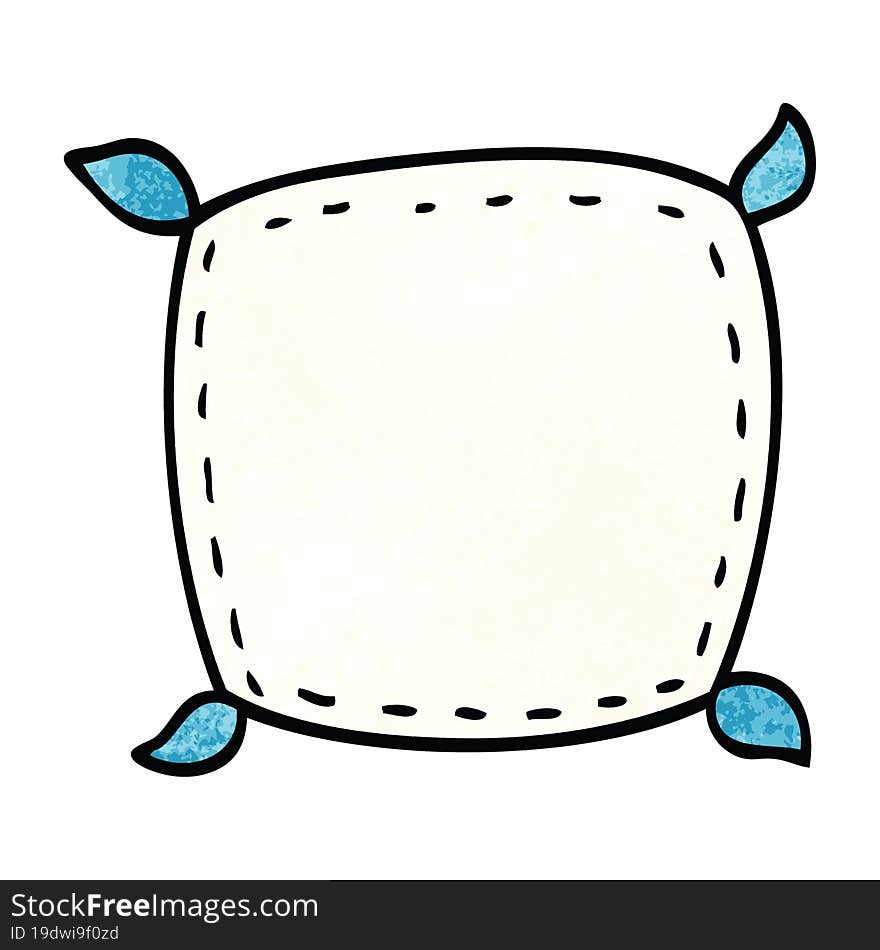 cartoon doodle plain cushion