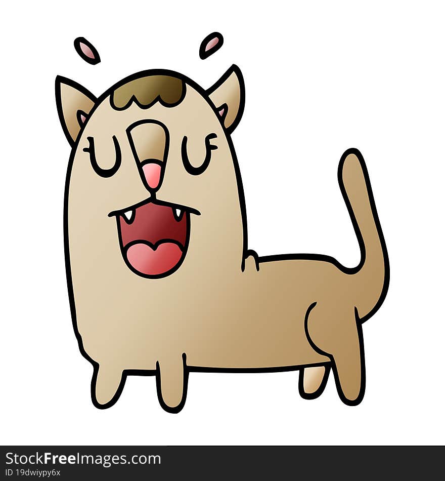 cartoon doodle funny cat