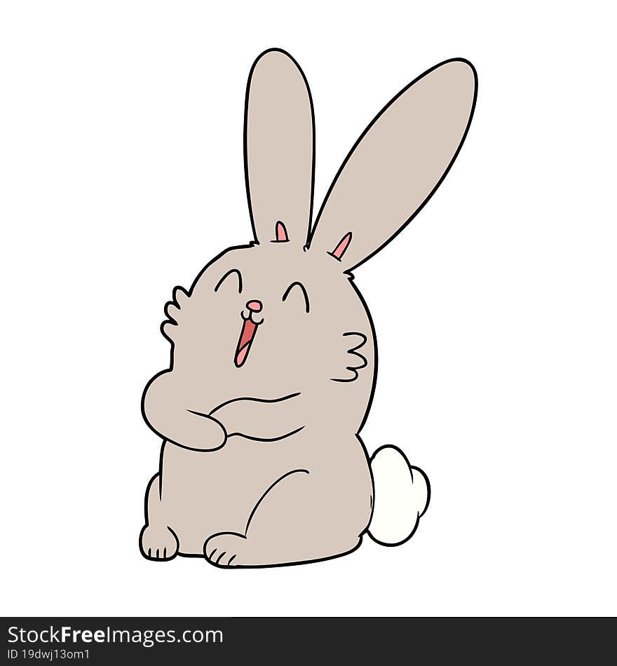 cartoon laughing bunny rabbit. cartoon laughing bunny rabbit