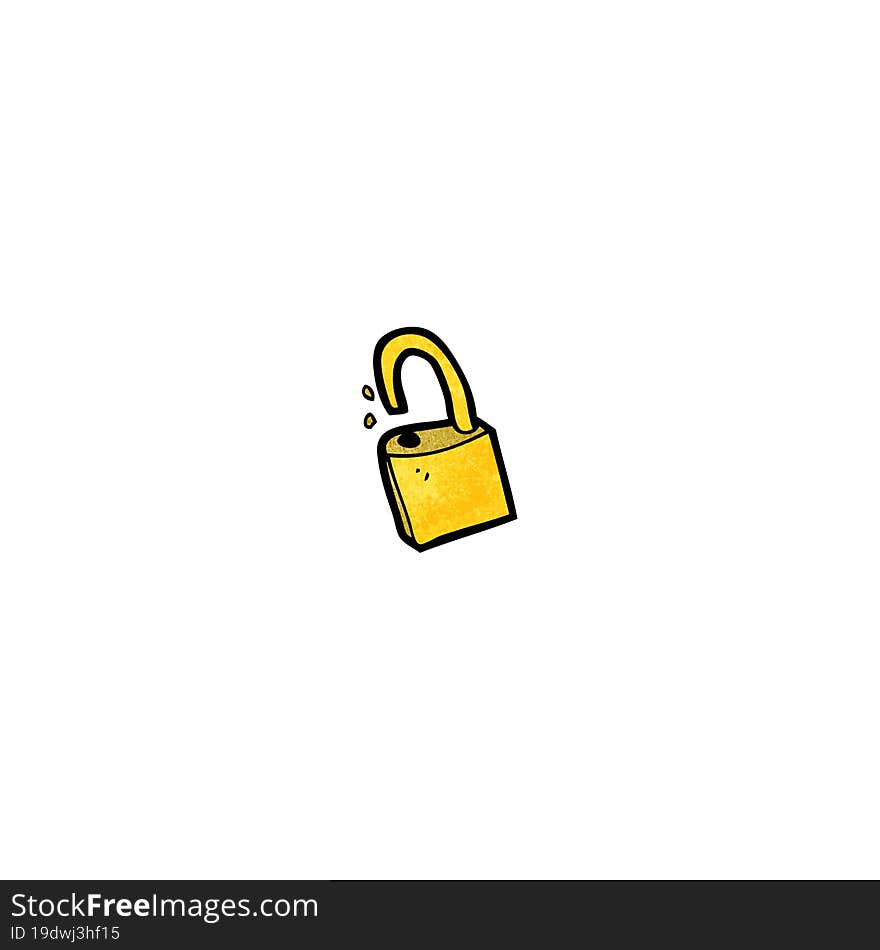 cartoon padlock