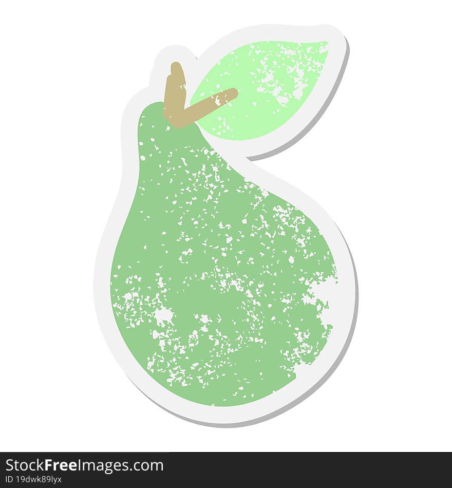 Good Looking Pear Grunge Sticker