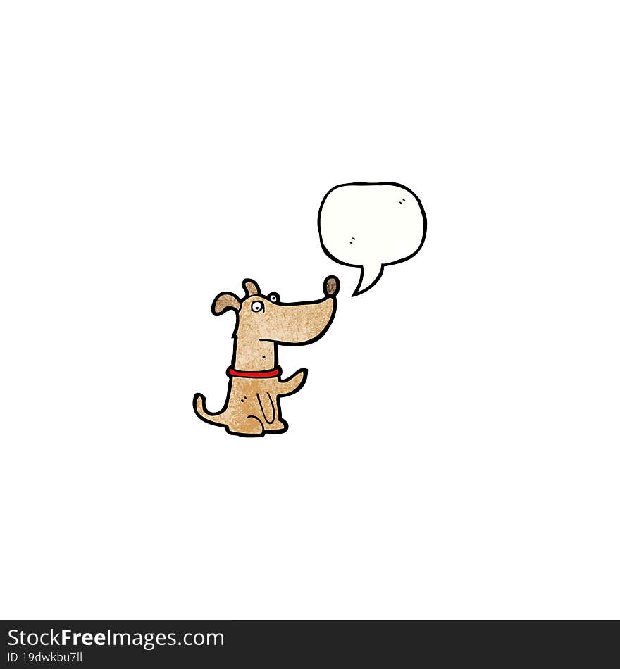 Cartoon Dog With Speech Bubble