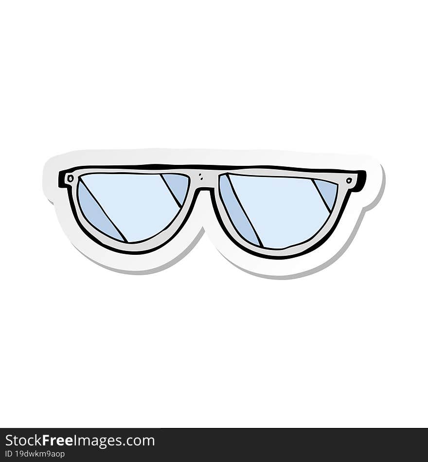 Sticker Of A Cartoon Glasses