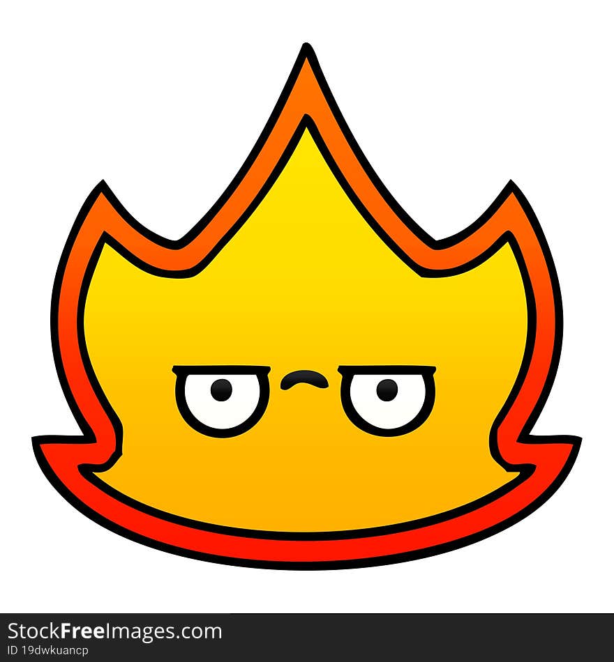 gradient shaded cartoon fire