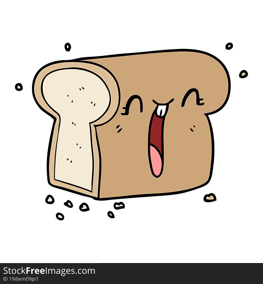 cartoon laughing loaf of bread. cartoon laughing loaf of bread