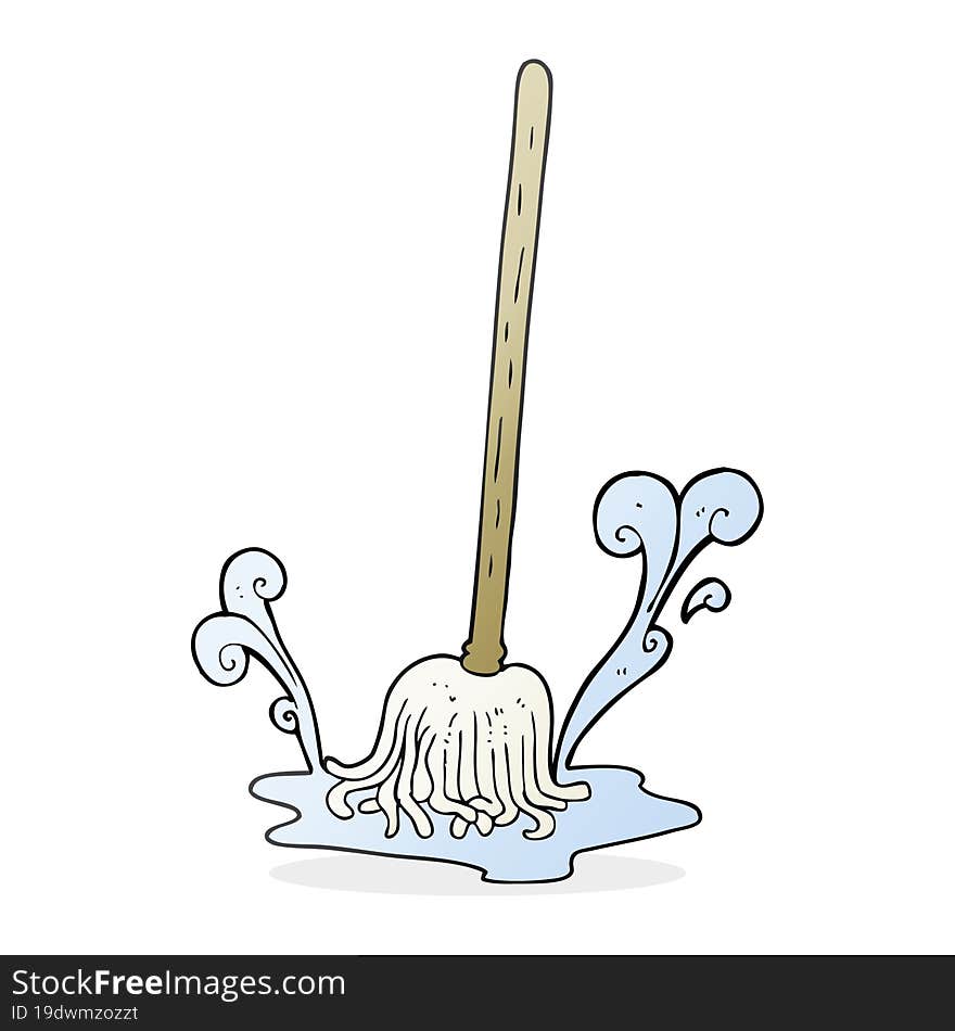 cartoon mop