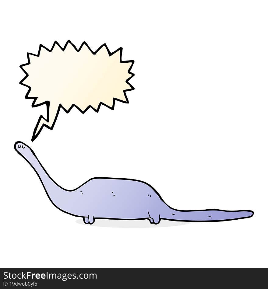 cartoon dinosaur with speech bubble