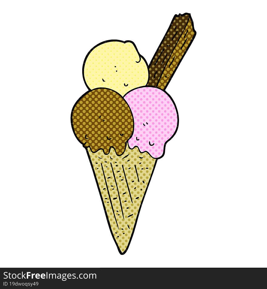 cartoon ice cream cone